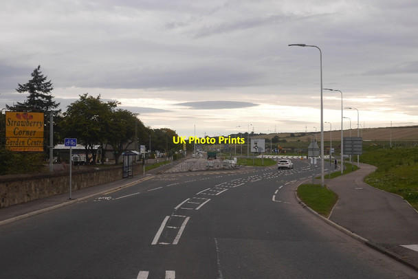 Photo 6"x4" New roundabout, Strawberry Corner Musselburgh c2017