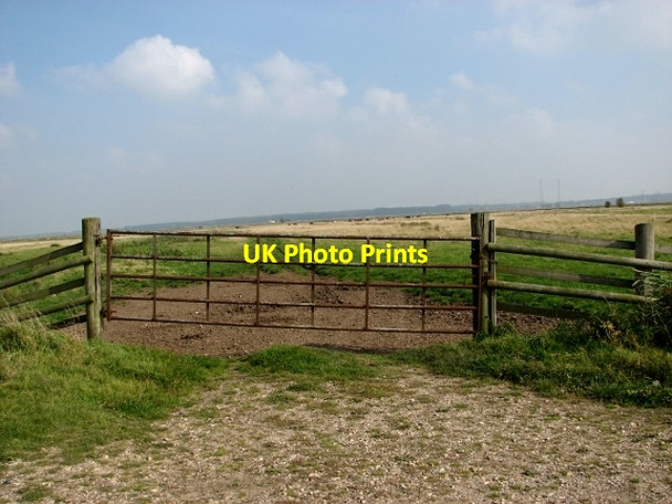 Photo 6"x4" Gate into a marsh pasture Lower Thurlton c2017