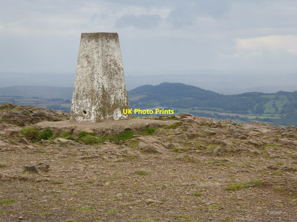Photo 6"x4" The trig point on the Worcestershire Beacon Great Malvern c2017