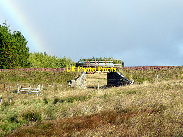 Photo 6"x4" Railway bridge across Allt Claiseag Cnoc Beul na Faire c2017