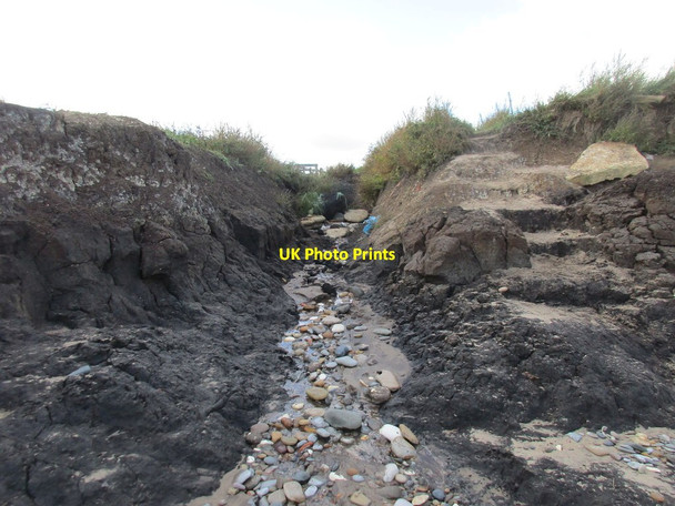 Photo 6"x4" The end of the drain at Withow Gap Skipsea Brough c2017