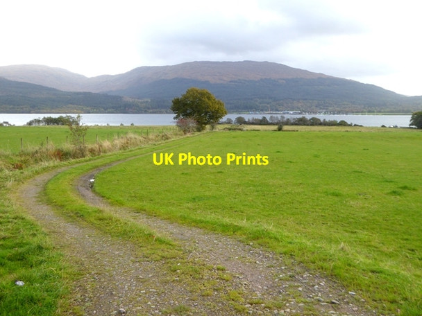 Photo 6"x4" Field and farm road at North Ardnaclach Sutherlands Grove c2017