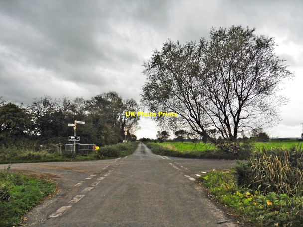 Photo 6"x4" Crossroads on Tilley's Drove Lower Godney c2017