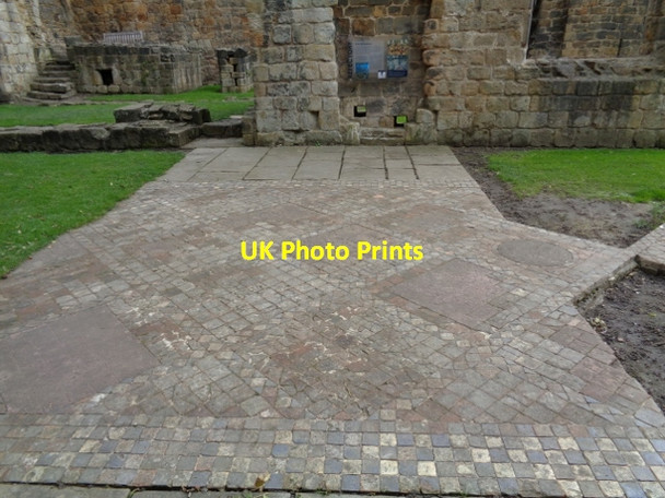 Photo 6"x4" Kirkstall Abbey - Tiled Flooring Horsforth c2017