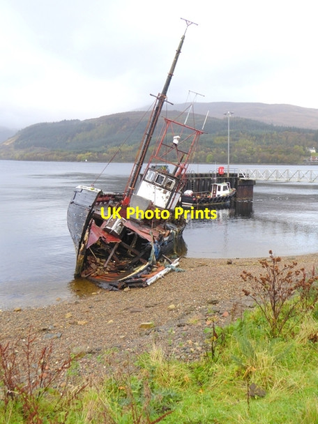 Photo 6"x4" Old fishing boat Corran\/NN0163 c2017