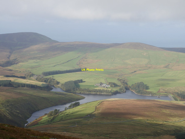 Photo 6"x4" Sulby Reservoir from Snaefell Sulby Reservoir c2017