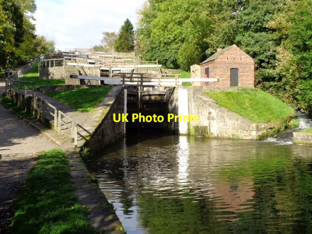 Photo 6"x4" Five rise locks at Bingley Bingley\/SE1139 c2017
