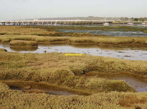 Photo 6"x4" Saltmarsh in Langstone Harbour Havant c2017