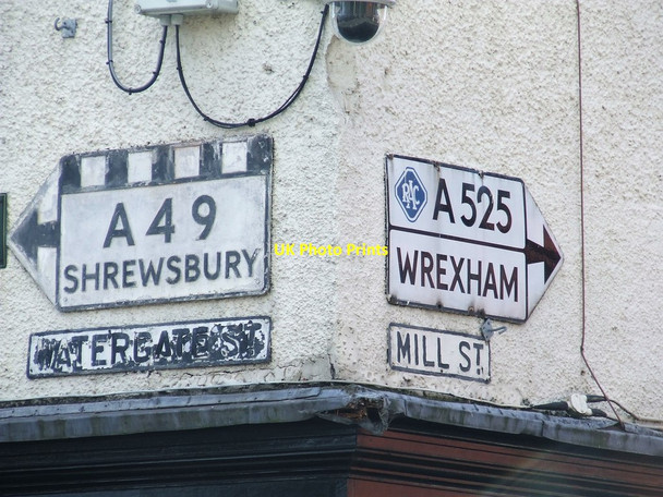 Photo 6"x4" Pre Worboys Direction Signs Whitchurch\/SJ5441 c2017
