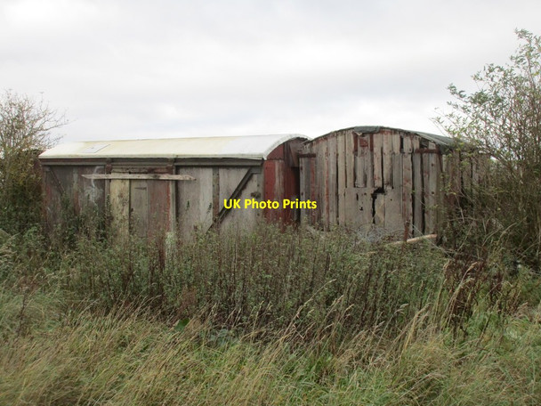 Photo 6"x4" Old railway vans North Rauceby c2017