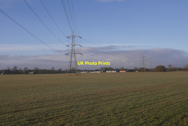 Photo 6"x4" Power lines near Airth Airth c2017