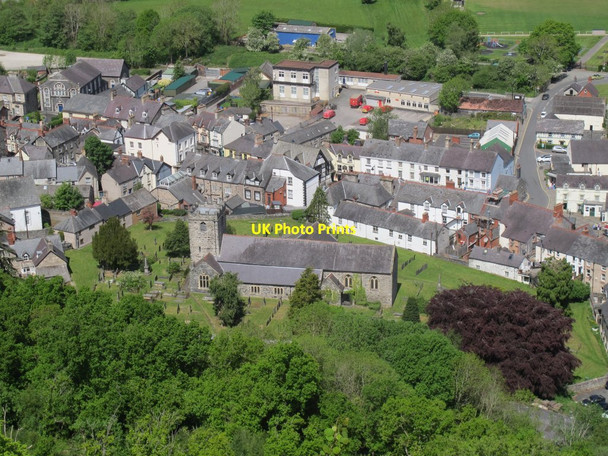 Photo 6"x4" A bird's eye view of Corwen parish church Corwen c2017