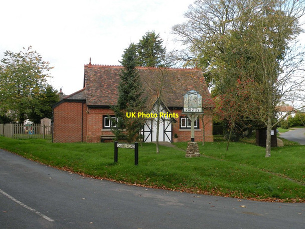 Photo 6"x4" Village Sign and Reading Room, Weston Colville Weston Green\/TL6252 c2017