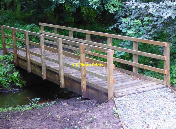 Photo 6"x4" Footbridge into Spennells Valley Nature Reserve, Kidderminster Kidderminster c2016