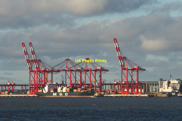 Photo 6"x4" Cranes at Gladstone Dock Bootle\/SJ3394 c2017