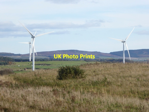Photo 6"x4" Barmoor Windfarm Ford Hill\/NT9537 c2017