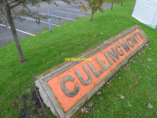 Photo 6"x4" Old LNER station name board, Cullingworth  Cullingworth c2017