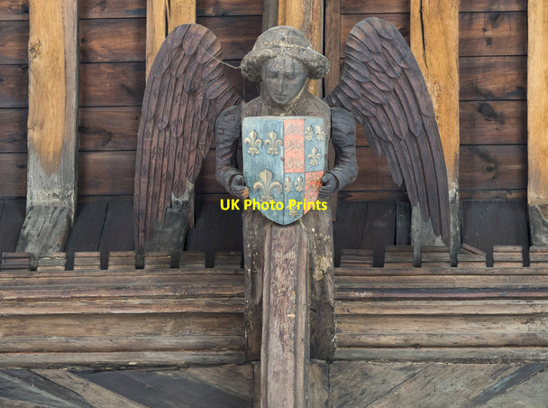 Photo 6"x4" St Giles, Norwich - Roof angel Norwich c2017