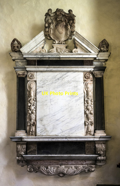 Photo 6"x4" Holy Innocents, Lamarsh - Wall monument Alphamstone c2017