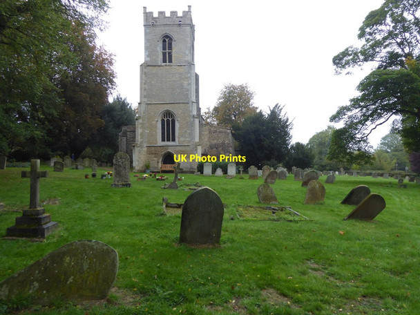Photo 6"x4" Church and churchyard, Abbots Ripton Abbots Ripton c2017