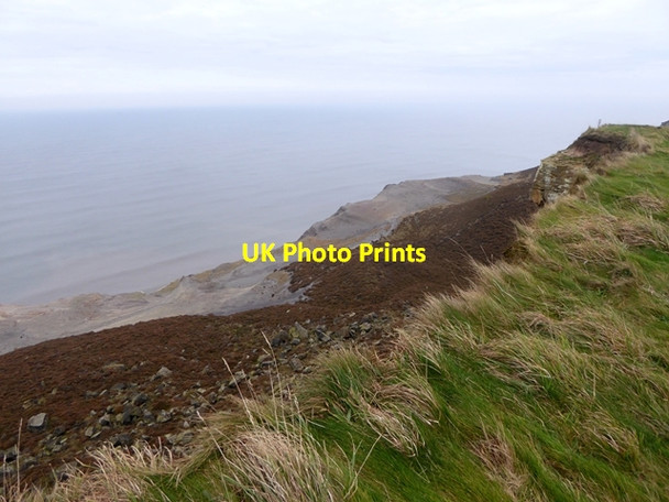 Photo 6"x4" Old alum works and quarry below Gallihows Boulby c2017