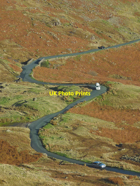 Photo 6"x4" Traffic on the Wrynose Pass Little Langdale c2017