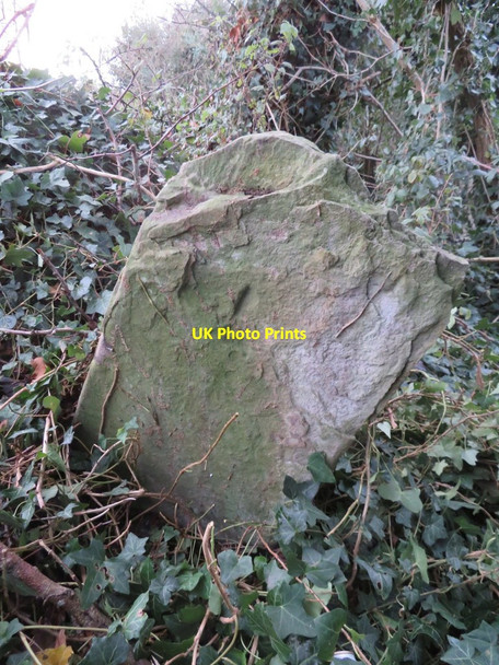 Photo 6"x4" Boundary stone near Panton Cop, Bagillt Flint\/Y Fflint c2017
