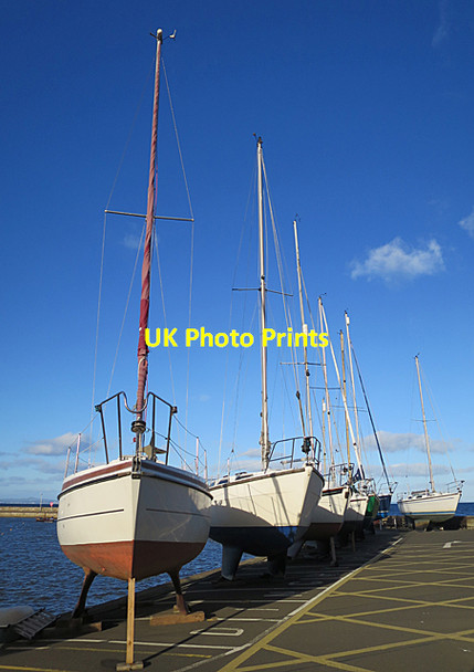 Photo 6"x4" Sailing Boats at Fisherrow Harbour Musselburgh c2017