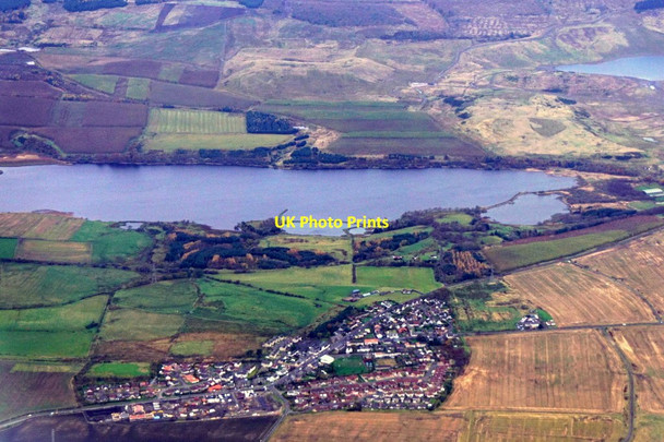 Photo 6"x4" Loch Fitty and Kingseat from the air Kingseat\/NT1290 c2017
