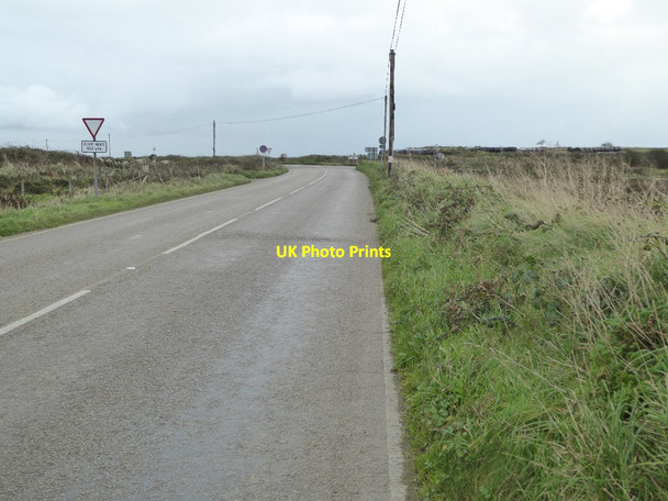 Photo 6"x4" The B3318 approaching a junction with the A3071 Grumbla c2017