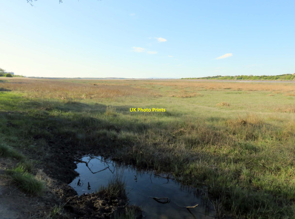 Photo 6"x4" Salt marsh by the River Wyre Thornton\/SD3442 c2017