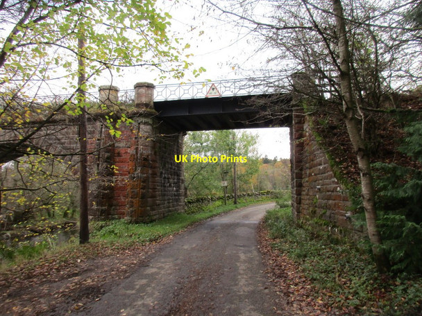 Photo 6"x4" Former railway bridge at Lyne Station Hallyne c2017
