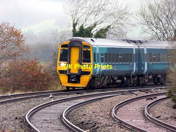 Photo 6"x4" Train approaching Dovey Junction Station Glandyfi c2017