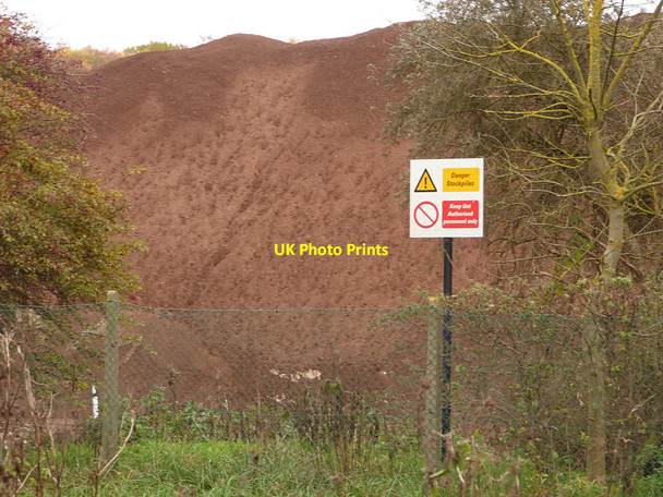 Photo 6"x4" Danger - stockpiles Winsford\/SJ6566 c2017