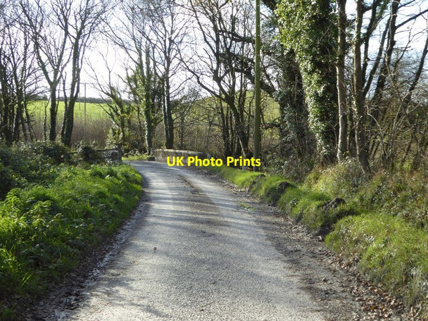 Photo 6"x4" Country road crossing a bridge Grimscott c2017