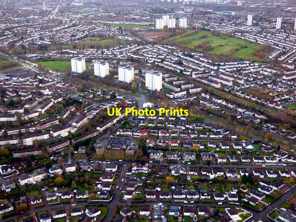 Photo 6"x4" Drumchapel from the air Bearsden c2017 P3