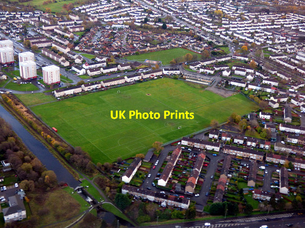 Photo 6"x4" Peterson Park from the air Clydebank\/NS4970 c2017
