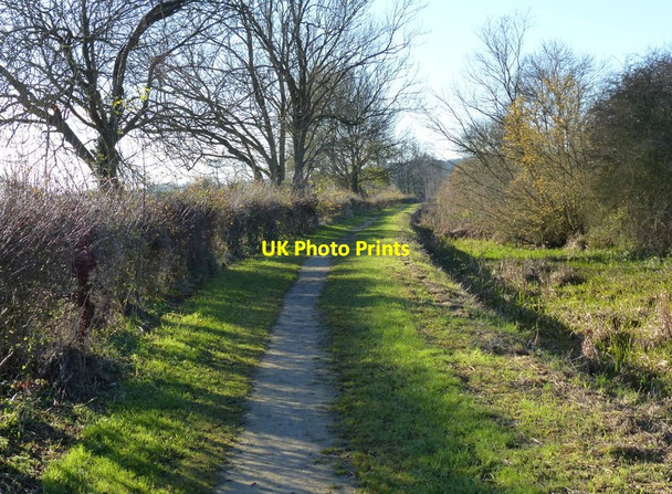 Photo 6"x4" Towpath along the disused Grantham Canal Owthorpe c2017