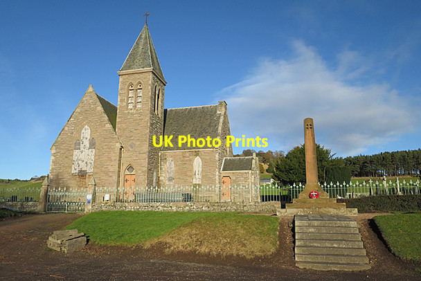 Photo 6"x4" Kinfauns Kirk and War Memorial Kinfauns c2017