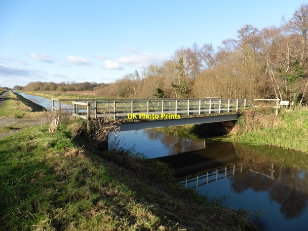 Photo 6"x4" Footbridge over South Drain Ashcott Corner c2017