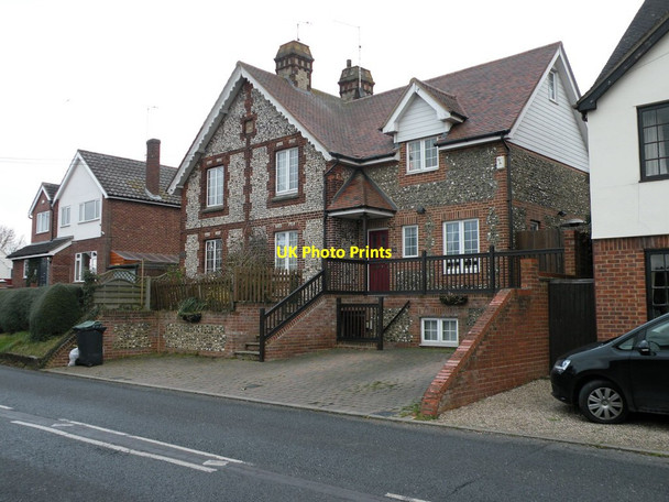 Photo 6"x4" Flint-fronted house, Little Walden Road Saffron Walden c2017