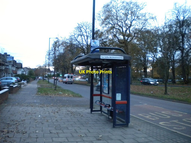 Photo 6"x4" Greenwood Avenue bus stop, Acock's Green Acock's Green c2017