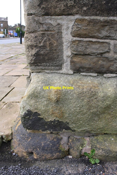 Photo 6"x4" Benchmark on North Street building Haworth c2017