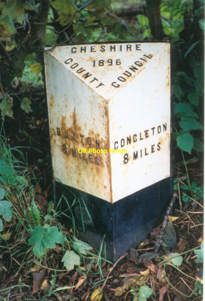 Photo 6"x4" Old Milepost by the A54 at Hammerton Moss Allgreave c2003