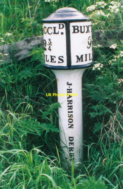 Photo 6"x4" Old Milepost by the A537, north west of Walker Barn Walker Barn c2003