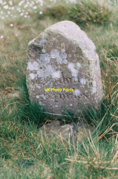 Photo 6"x4" Old Milestone by a track, north of Buxton Road Macclesfield Forest c2003