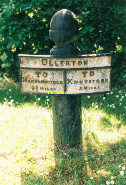 Photo 6"x4" Old Milepost, A537, Chelford Road, Ollerton Knutsford c2003