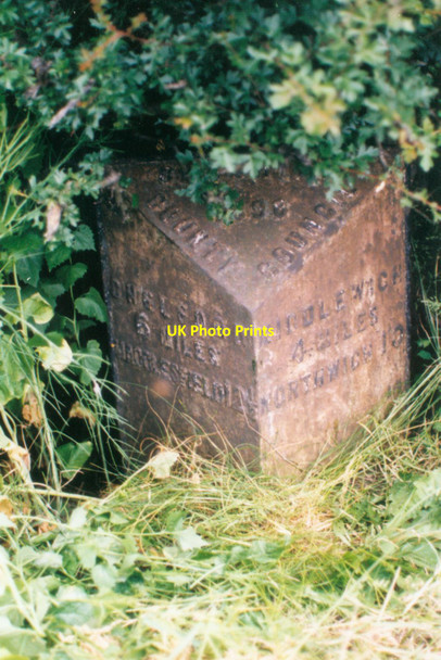Photo 6"x4" Old Milepost by the A535, Macclesfield Road, Holmes Chapel Holmes Chapel c2003
