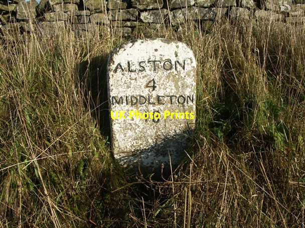 Photo 6"x4" Old Milestone by the B6277, east of Garrigill Garrigill c2009