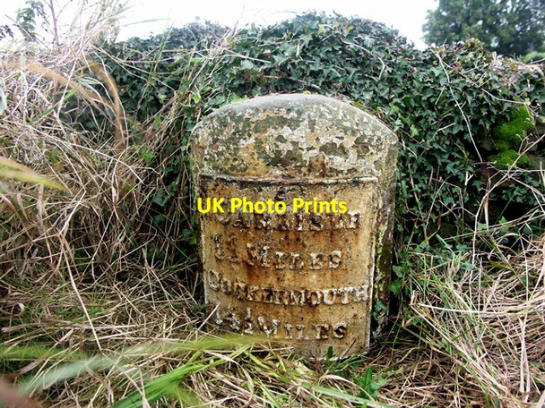 Photo 6"x4" Old Milestone by the A595, east of Red Dial Old Carlisle c2007